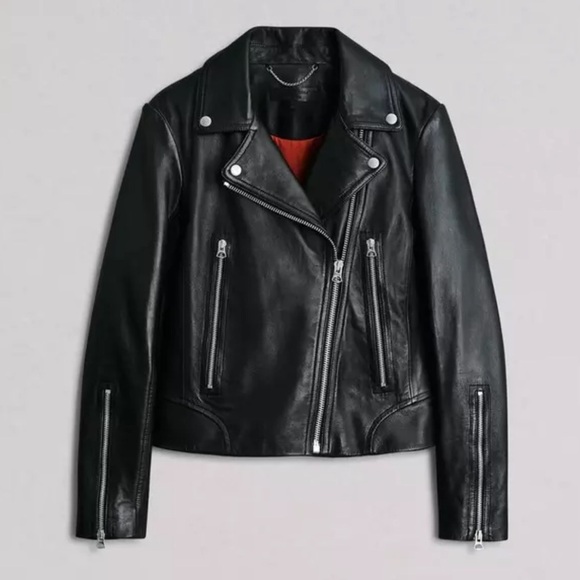 Rag & Bone Mack Lamb Leather Moto Jacket In Black New with Tags! - Picture 3 of 13